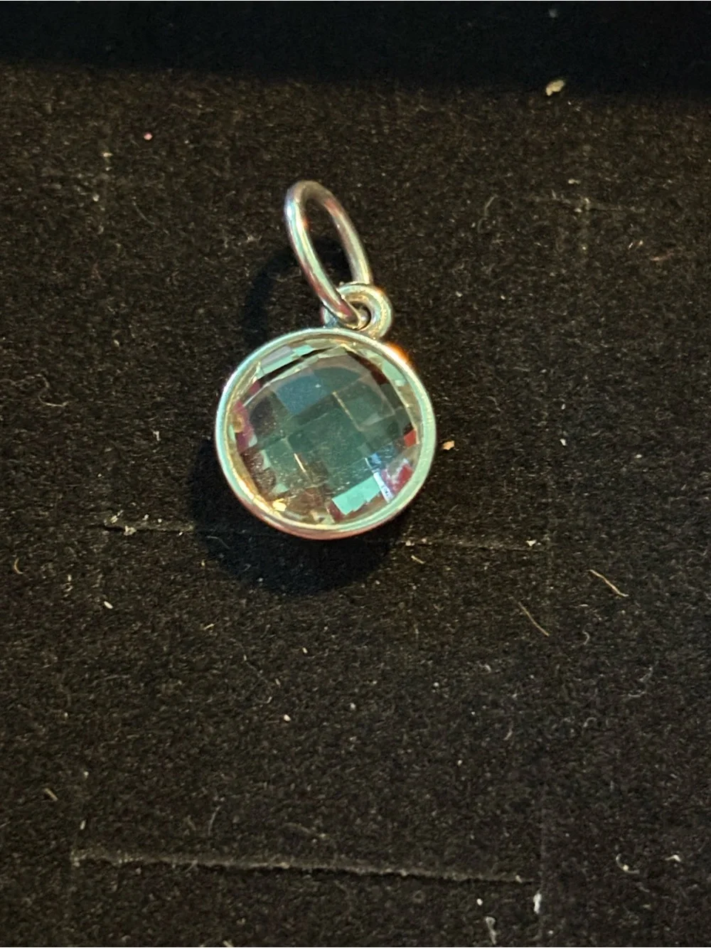 Pandora Sterling Silver green quartz Faceted Glass Charm Set